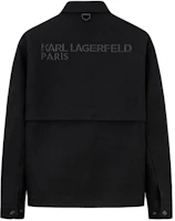 Karl Lagerfeld Black Casual Letter Print Button-Up Jacket 237M1458 Karl Lagerfeld Black Casual Letter Print Button-Up Jacket 237M1458
