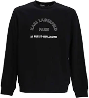 Karl Lagerfeld Black Crewneck Pullover Sweatshirt with Chest Letter Print 705420524910990 Karl Lagerfeld Black Crewneck Pullover Sweatshirt with Chest Letter Print 705420524910990