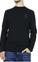 Karl Lagerfeld Black Embroidered Crewneck Long-Sleeve Sweatshirt 755404523221 Karl Lagerfeld Black Embroidered Crewneck Long-Sleeve Sweatshirt 755404523221