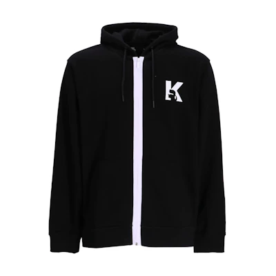 Karl Lagerfeld Black Hoodie with Letter Logo Print 705072541900-990