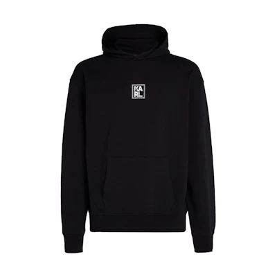 Karl Lagerfeld Black Hoodie with Letter Print 23UM1808999