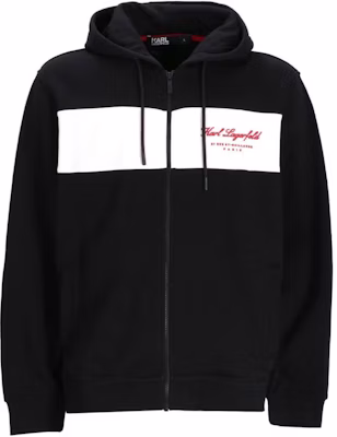 Karl Lagerfeld Black Hoodie with Logo Embroidery and Colorblock Design 705428534910990 Buy Karl Lagerfeld Black Hoodie with Logo Embroidery and Colorblock Design 705428534910990