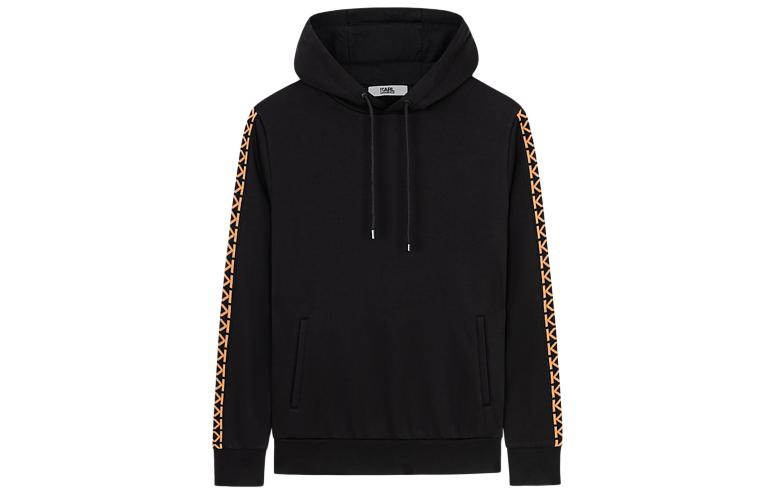 Karl Lagerfeld Black Letter Logo Hoodie Pullover Sweatshirt 1K1960603060