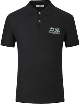 Karl Lagerfeld Black Logo Print Button-Up Polo Shirt - Business Casual. 231N1710BLACK Buy Karl Lagerfeld Black Logo Print Button-Up Polo Shirt - Business Casual. 231N1710BLACK