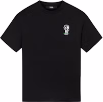 KARL LAGERFELD Black Logo Print Crewneck Casual T-Shirt 241N1736-BLACK KARL LAGERFELD Black Logo Print Crewneck Casual T-Shirt 241N1736-BLACK