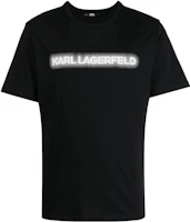 Karl Lagerfeld Black Logo Print Crewneck Short Sleeve T-Shirt 230M1782999 Karl Lagerfeld Black Logo Print Crewneck Short Sleeve T-Shirt 230M1782999