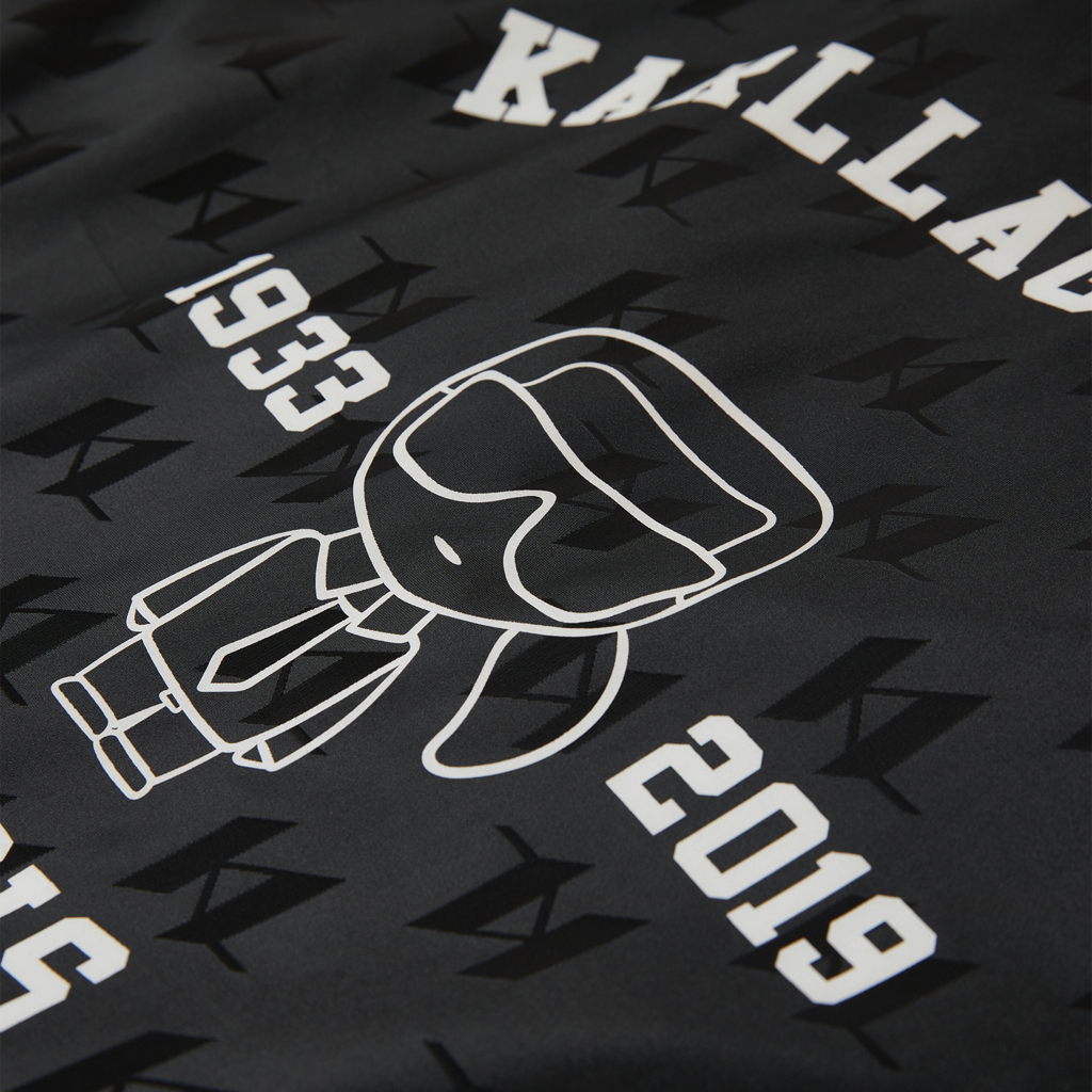 Purchase 卡爾拉格斐 男士黑色Logo印花拉鍊連帽外套 231N1521