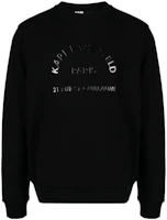 Karl Lagerfeld Black Long-Sleeve Sweatshirt with Embossed Logo Print 705043534910 Karl Lagerfeld Black Long-Sleeve Sweatshirt with Embossed Logo Print 705043534910