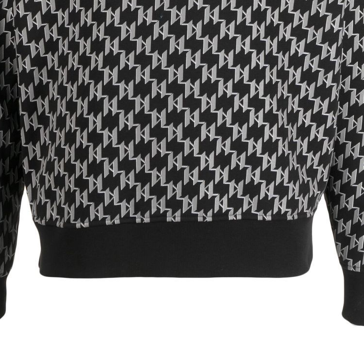 Purchase 卡尔拉格斐黑色长袖Logo印花卫衣 225M1889996