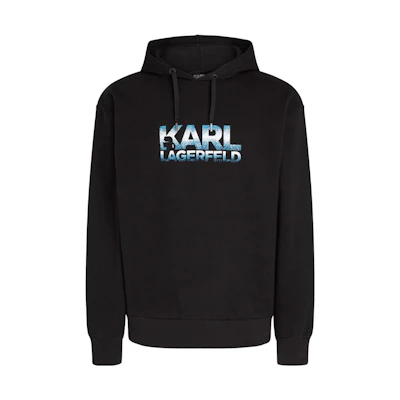 Karl Lagerfeld Black Long Sleeve Sweatshirt with Letter Print 23WM1821999