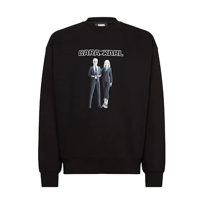 Karl Lagerfeld Black Pullover Sweatshirt with Letter Print Design 226M1861999