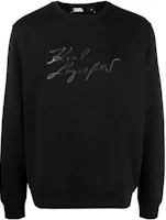 Karl Lagerfeld Black Pullover Sweatshirt with Logo Print 705403521900 Karl Lagerfeld Black Pullover Sweatshirt with Logo Print 705403521900