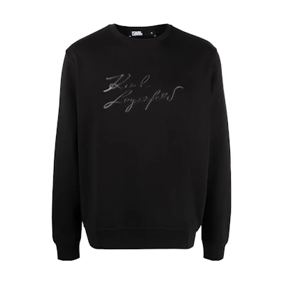 Karl Lagerfeld Black Pullover Sweatshirt with Logo Print 705403521900