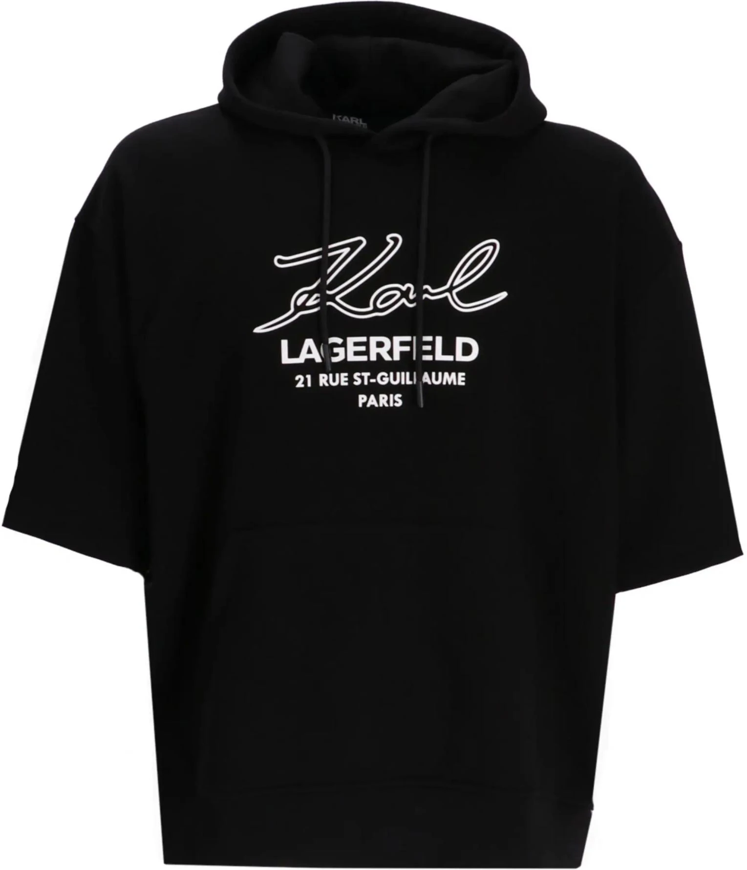 karl-lagerfeld-black-short-sleeve-hoodie-with-letter-logo-print-705128542900