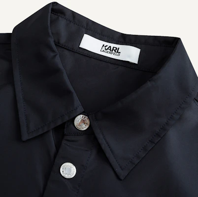 卡尔拉格斐黑色短袖夹克带徽标字母图案 1K1D10101008 Shop 卡尔拉格斐黑色短袖夹克带徽标字母图案 1K1D10101008