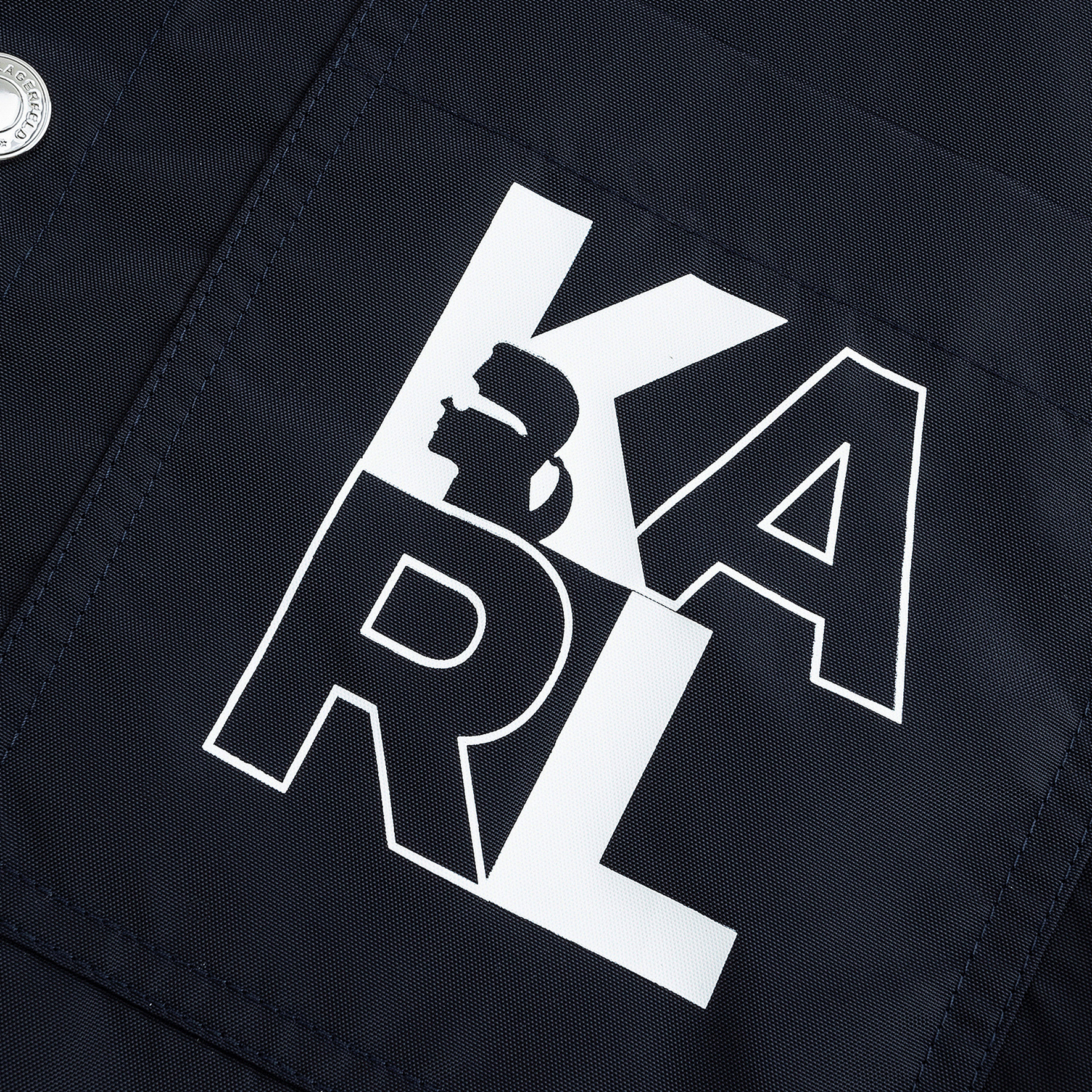 Details for 卡尔拉格斐黑色短袖夹克带徽标字母图案 1K1D10101008