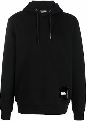 Karl Lagerfeld Black Solid Logo Hoodie KL210202990 Buy Karl Lagerfeld Black Solid Logo Hoodie KL210202990