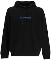 Karl Lagerfeld Black Solid Logo Loose Fit Hoodie 705407523900-996 Karl Lagerfeld Black Solid Logo Loose Fit Hoodie 705407523900-996
