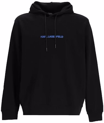 Karl Lagerfeld Black Solid Logo Loose Fit Hoodie 705407523900-996 Buy Karl Lagerfeld Black Solid Logo Loose Fit Hoodie 705407523900-996