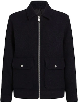 Karl Lagerfeld Black Solid Zip-Up Collar Jacket 245M1504310 Buy Karl Lagerfeld Black Solid Zip-Up Collar Jacket 245M1504310