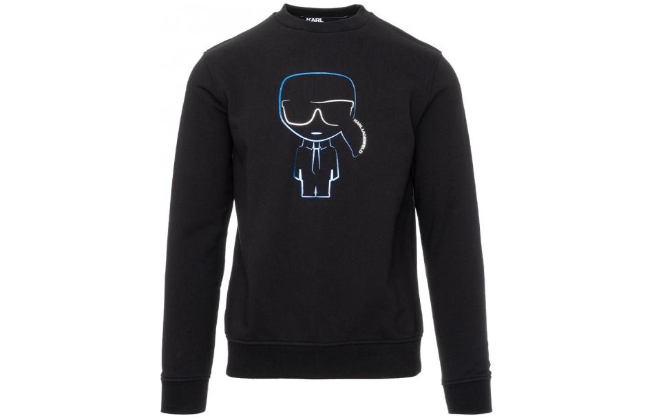 Karl Lagerfeld Black Sweatshirt with Cartoon Print Design 705423-524910-990