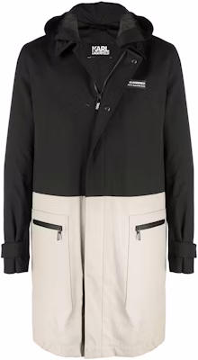 Karl Lagerfeld Black Two-Tone Hoodie Jacket for Street & Travel KL210012994 Buy Karl Lagerfeld Black Two-Tone Hoodie Jacket for Street & Travel KL210012994