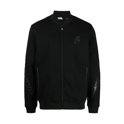 Karl Lagerfeld Black Urban Street Letter Print Bomber Jacket 7050350524903