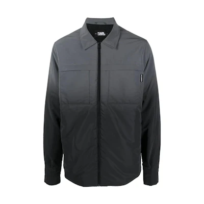 Karl Lagerfeld Black V-Neck Long Sleeve Jacket for Men - Streetwear Travel Style 226M1585291