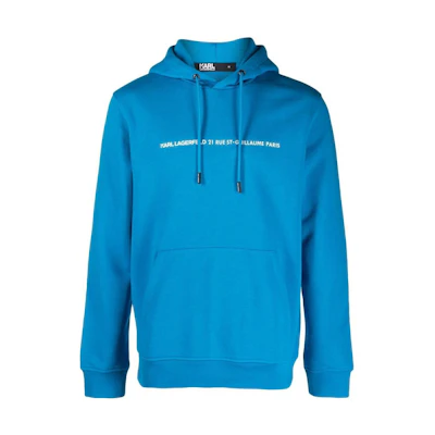 Karl Lagerfeld Blue Hoodie with Letter Print Design 705030524910640