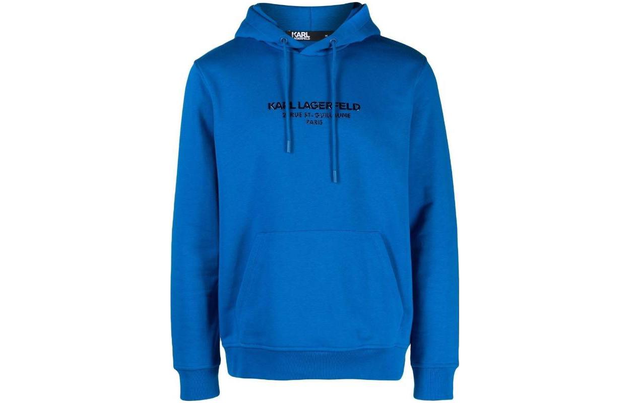 Karl Lagerfeld Blue Hoodie with Lettering Design 705009524910-650