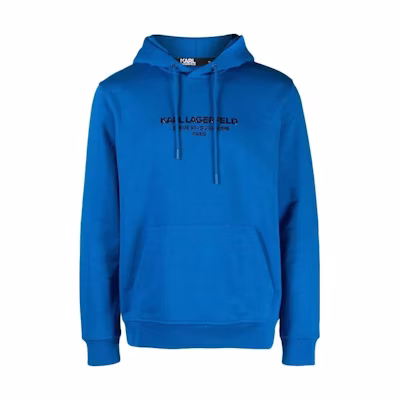 Karl Lagerfeld Blue Hoodie with Lettering Design 705009524910-650