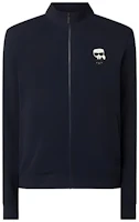 Karl Lagerfeld Blue Logo Print Zipper Jacket for Work and Casual Wear 705895500900690 Karl Lagerfeld Blue Logo Print Zipper Jacket for Work and Casual Wear 705895500900690