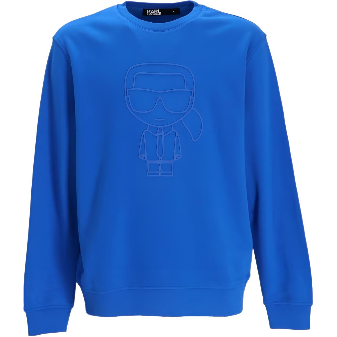 Karl Lagerfeld Cartoon Logo Print Crewneck Sweatshirt Blue - 705406523900-660