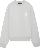 Karl Lagerfeld Cartoon Print Crewneck Loose Sweatshirt Men’s Light Grey 1K1D50603806-LIGHTGREY Karl Lagerfeld Cartoon Print Crewneck Loose Sweatshirt Men’s Light Grey 1K1D50603806-LIGHTGREY