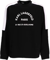 Karl Lagerfeld Colorblock Letter Crewneck Sweatshirt Black 705433532900990 Karl Lagerfeld Colorblock Letter Crewneck Sweatshirt Black 705433532900990