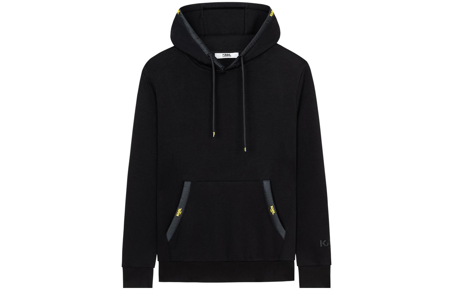 Karl Lagerfeld Colorblock Logo Hoodie - Black 1K1B50603097