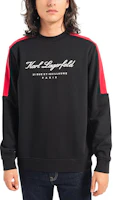 Karl Lagerfeld Colorblock Logo Print Crewneck Sweatshirt Black () 705429534910-990 Karl Lagerfeld Colorblock Logo Print Crewneck Sweatshirt Black () 705429534910-990