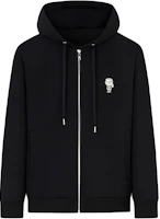 Karl Lagerfeld Crystal Logo Drawstring Hoodie Black Long-Sleeve Pullover 237M1812 Karl Lagerfeld Crystal Logo Drawstring Hoodie Black Long-Sleeve Pullover 237M1812