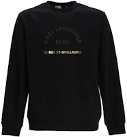 Karl Lagerfeld FW22 Dark Pullover Crewneck Sweatshirt with Chest Print 705420524910160 Karl Lagerfeld FW22 Dark Pullover Crewneck Sweatshirt with Chest Print 705420524910160