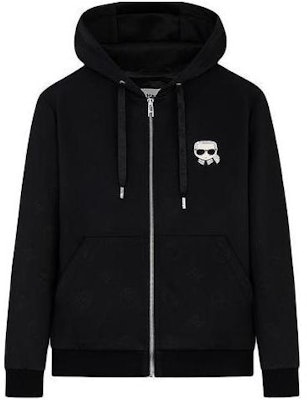 KARL LAGERFELD FW23 黑色圖案拉鍊連帽外套 1K1B50101538 Order KARL LAGERFELD FW23 黑色圖案拉鍊連帽外套 1K1B50101538