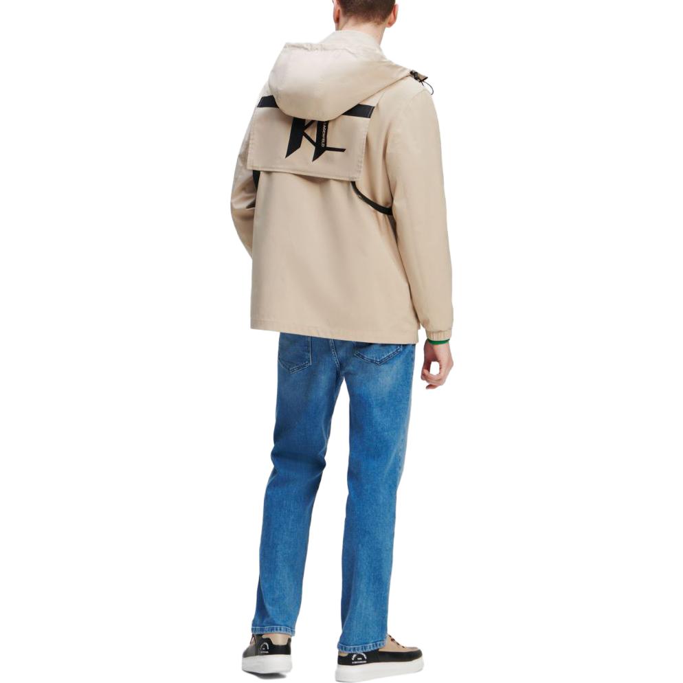 KARL LAGERFELD FW23 Beige Long Parka with Detachable Hood Men’s Jacket. 235M1500198 圖 5