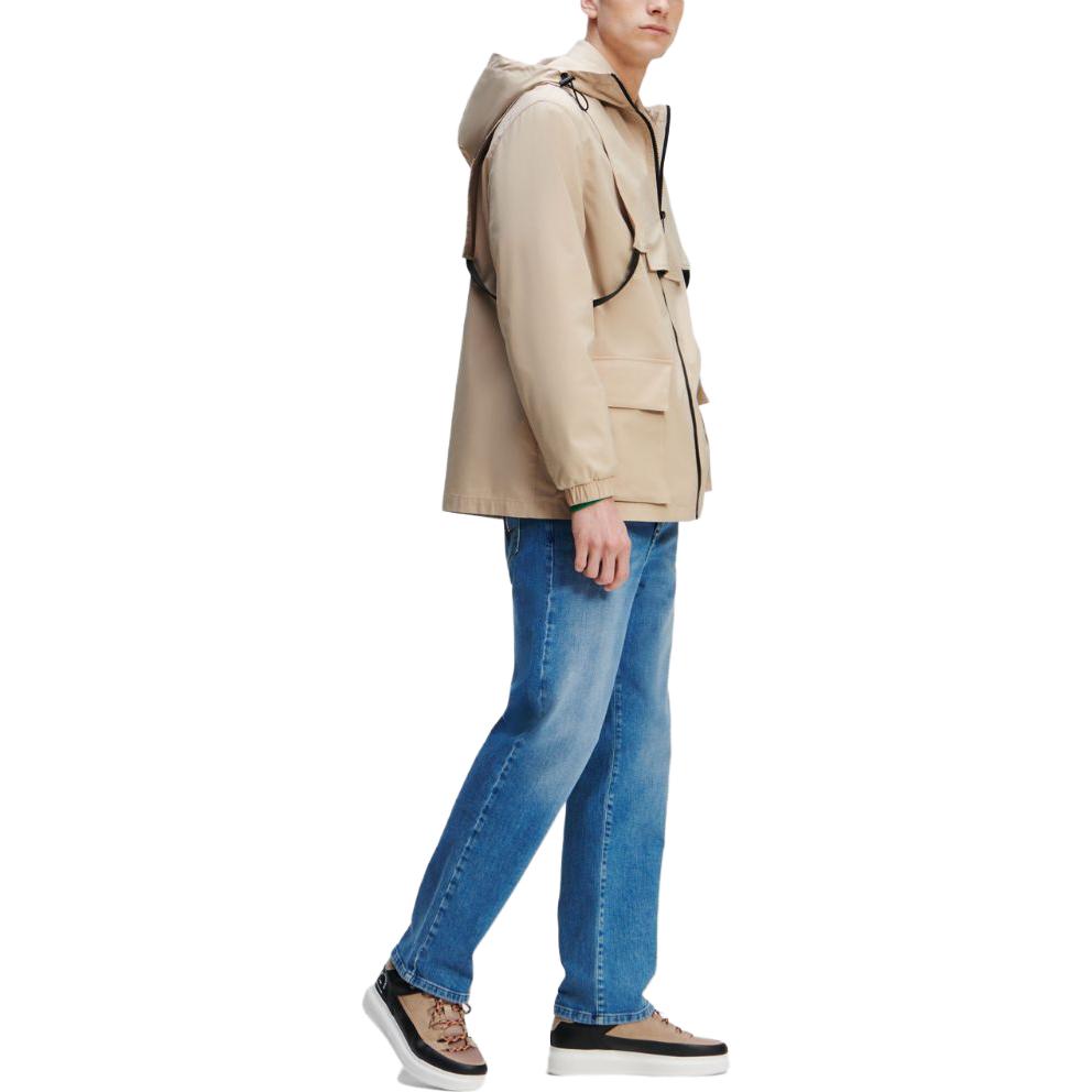 KARL LAGERFELD FW23 Beige Long Parka with Detachable Hood Men’s Jacket. 235M1500198 圖 6