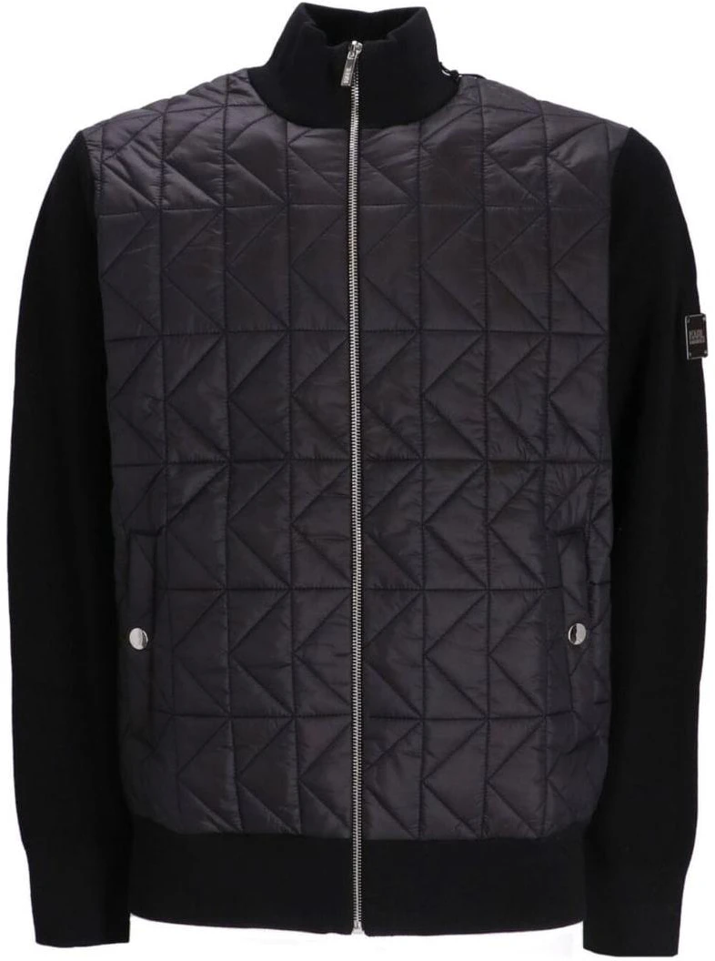 karl-lagerfeld-fw-23-black-high-neck-zip-up-jacket-with-patchwork-design-655030534304