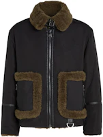 Karl Lagerfeld FW23 Black Zip-Up Collared Casual Jacket 236M1502926 Karl Lagerfeld FW23 Black Zip-Up Collared Casual Jacket 236M1502926