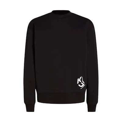 Karl Lagerfeld FW23 Logo Print Crewneck Sweatshirt Black 236D1854101