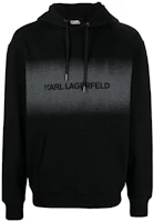 Karl Lagerfeld FW23 Logo Print Hoodie Black Long Sleeve 240M1805999 Karl Lagerfeld FW23 Logo Print Hoodie Black Long Sleeve 240M1805999