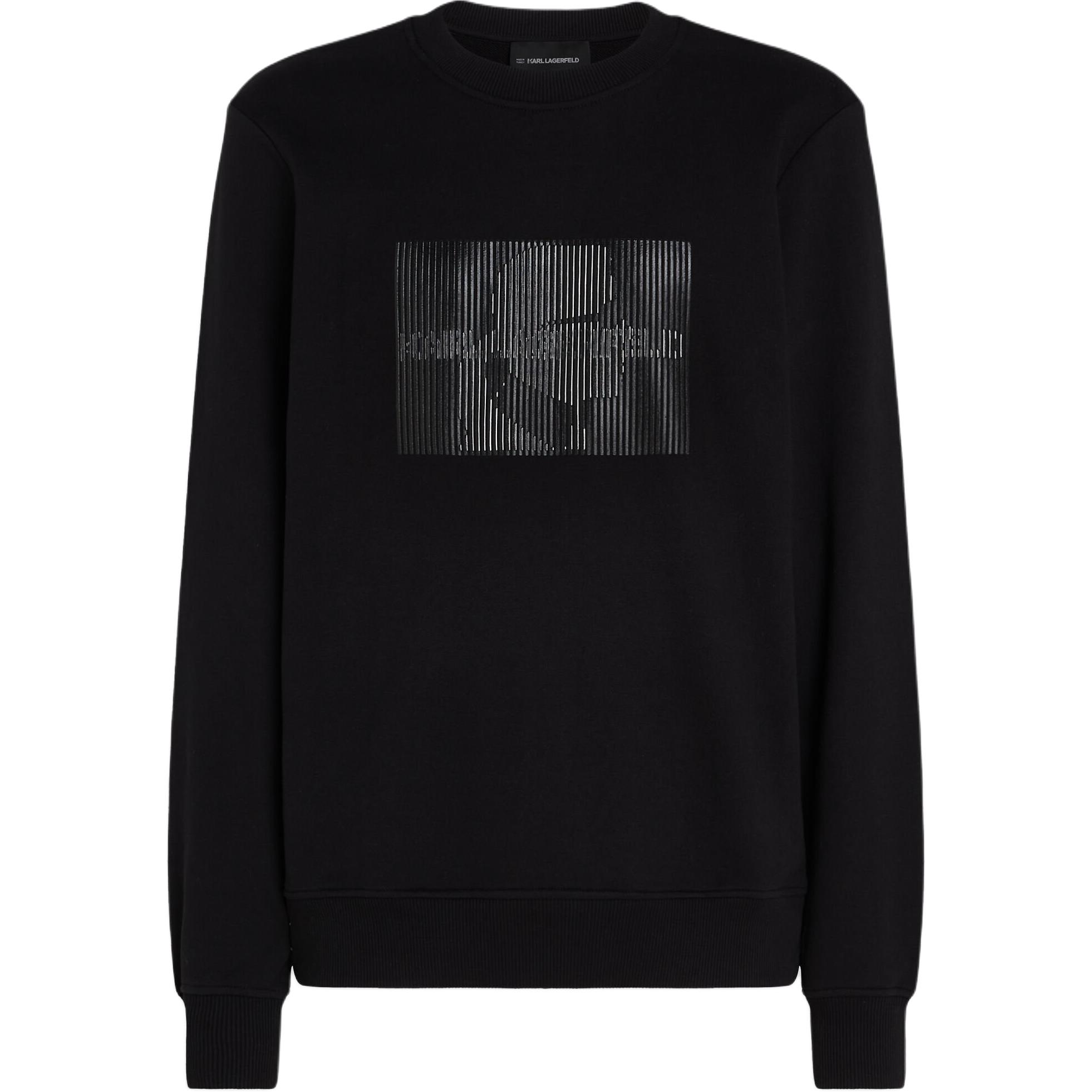 Karl Lagerfeld FW24 Letter Print Long Sleeve Sweatshirt Black 246M1800999