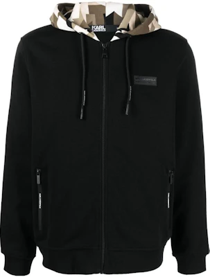 Karl Lagerfeld Geometric Print Zip Hoodie Jacket Black SS23 Urban Streetwear KL220031990 Buy Karl Lagerfeld Geometric Print Zip Hoodie Jacket Black SS23 Urban Streetwear KL220031990