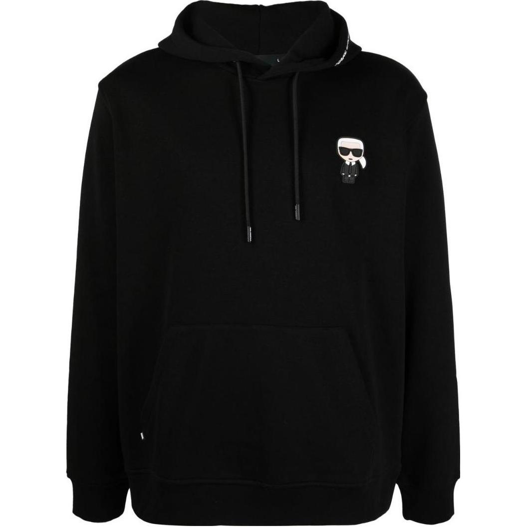 Karl Lagerfeld Graphic Print Black Pullover Hoodie 705062521900990
