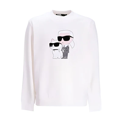 Karl Lagerfeld Graphic Print Crewneck Pullover Sweatshirt Men’s White 70506353494010